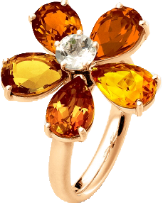 Flowers Collection Ring mit Citrin 