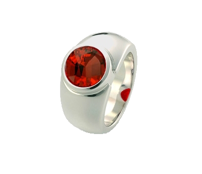Pure Ring Spinell rot Weißgold