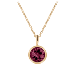 Pendant Bezel Setting with a red Rhodolite