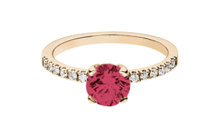 Gemstone Ring Melbourne Ruby red in Rose Gold