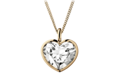 Diamond Pendant Heart in Rose Gold