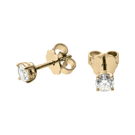 Diamant Ohrstecker 4-Krappenfassung, je 0,50 Karat  in Roségold