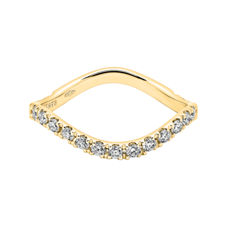 Memoire Ring Wave in Gelbgold