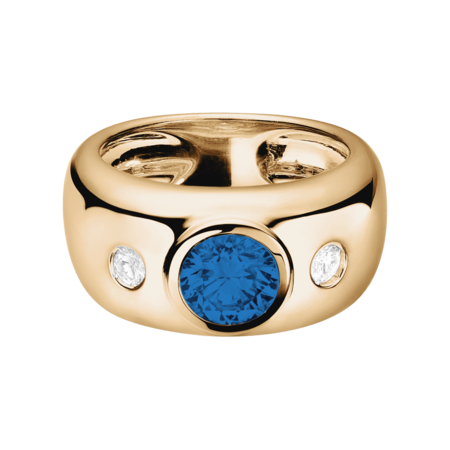 Naples Saphir blau in Roségold