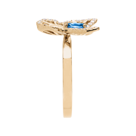 Papillon Ring Aquamarin in Roségold