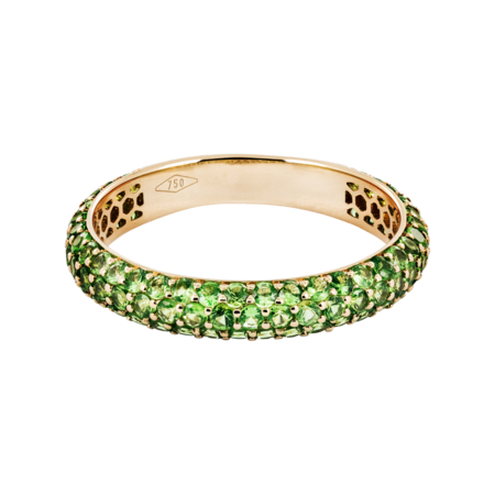 Ring Couleur Vert in Gelbgold