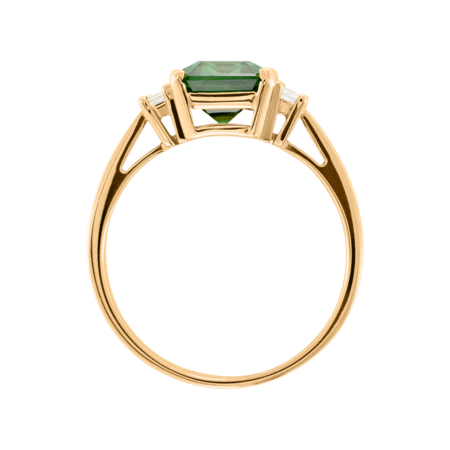 Ring Green Diamond Mountain in Roségold