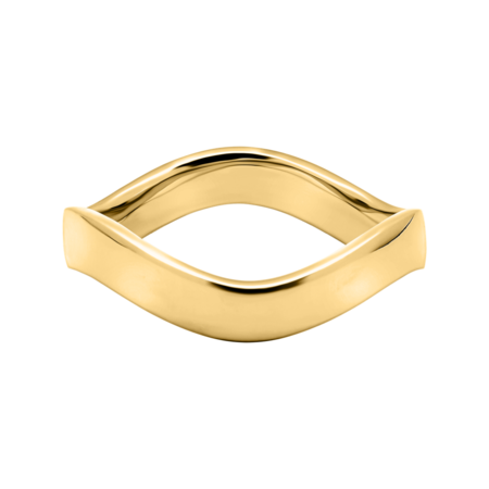 Ring Wave 3,5 mm in Gelbgold