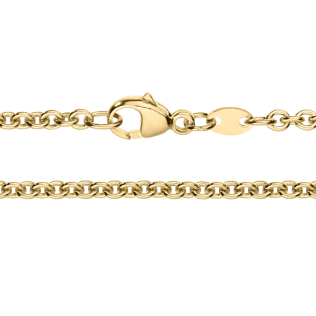 Anchor Chain Necklace in Yellow Gold