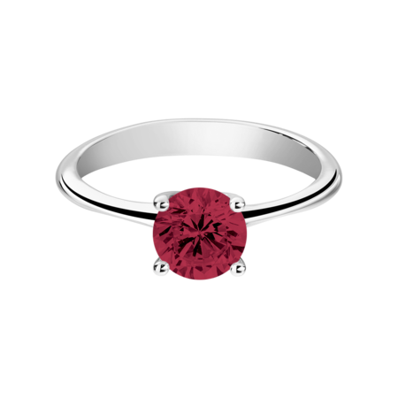 Basel Ruby red in White Gold