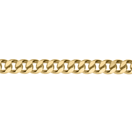 Curb Chain Necklace in Yellow Gold