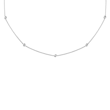 Diamond Necklace Circuit 0.03 carat in White Gold
