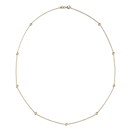 Diamond Necklace Circuit 0.03 carat in Yellow Gold