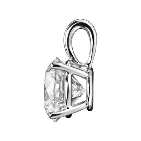 Diamond Pendant 4 prong setting 0.5 Carat in White Gold