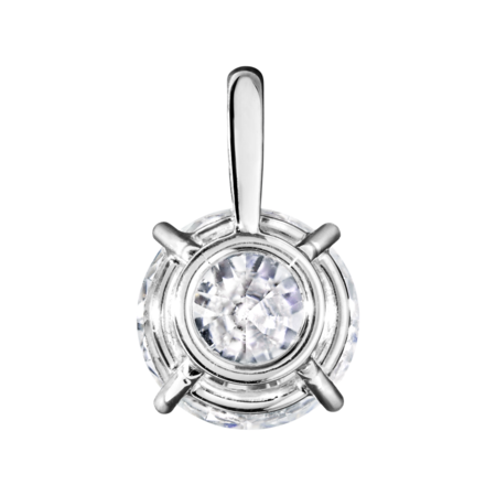 Diamond Pendant 4 prong setting 0.5 Carat in White Gold