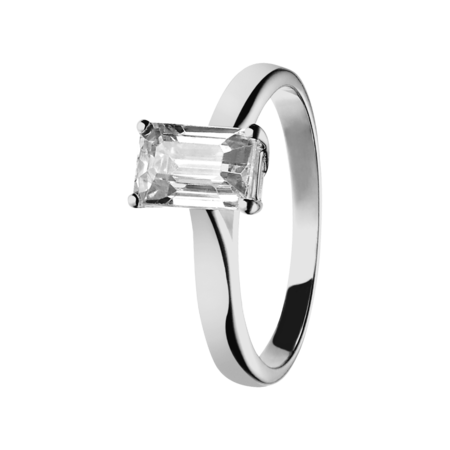 Diamond Ring Zürich 0,30 Carat, RS 52 in White Gold