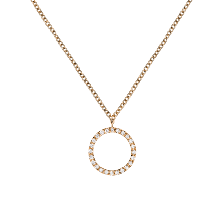 Enchanté Necklace Circle in Rose Gold