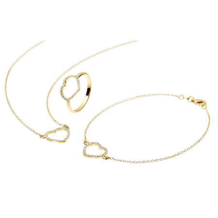 Enchanté Necklace Heart in Yellow Gold