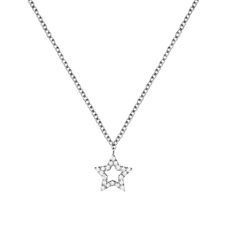 Enchanté Necklace Star in White Gold