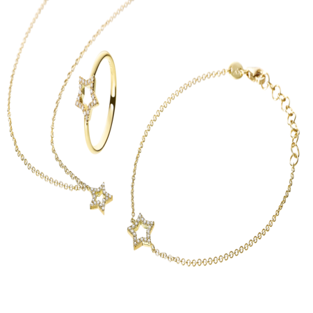 Enchanté Necklace Star in Yellow Gold