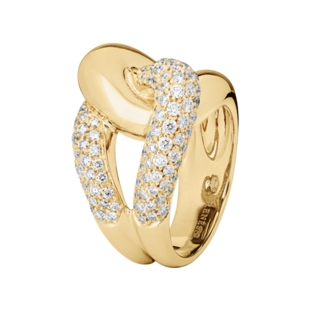 Knot Ring Classics with Diamonds in Yellow Gold