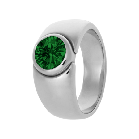 Mantua Tourmaline green in White Gold