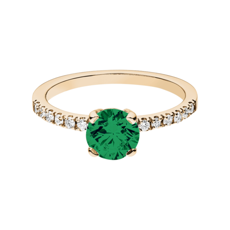 Melbourne Emerald green in Rose Gold