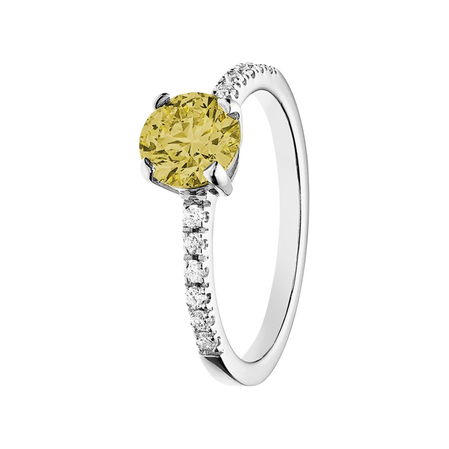 Flyerfit Micropave Halo 18K Yellow Gold Shank And White Gold | Wesche  Jewelers | Melbourne, FL