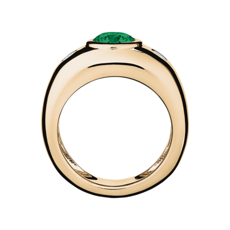 Naples Emerald green in Rose Gold