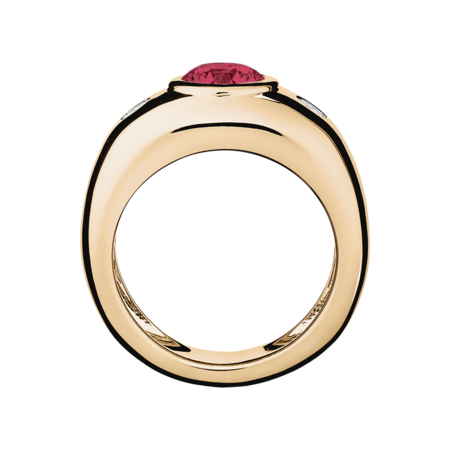 Naples Ruby red in Rose Gold
