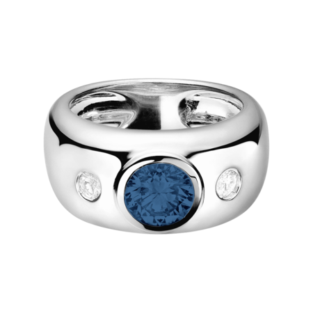 Naples Sapphire blue in Platinum