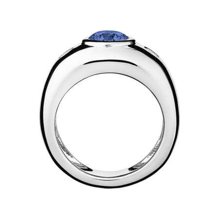 Naples Tanzanite blue in White Gold