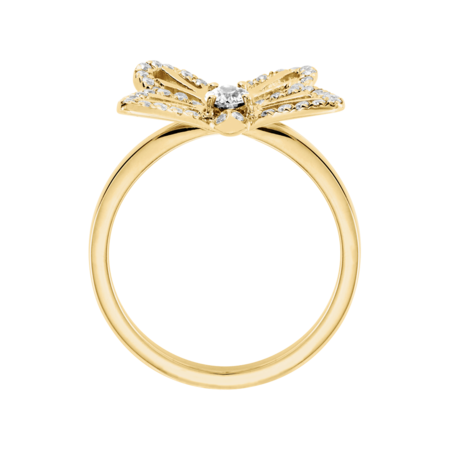 Papillon Ring Diamond in Yellow Gold