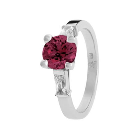 Paris Rhodolite red in White Gold