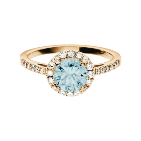 Prague Aquamarine Blue in Rose Gold