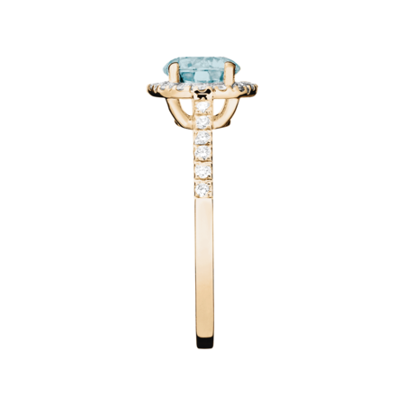 Prague Aquamarine Blue in Rose Gold