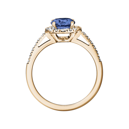 Prague Tanzanite blue in Rose Gold