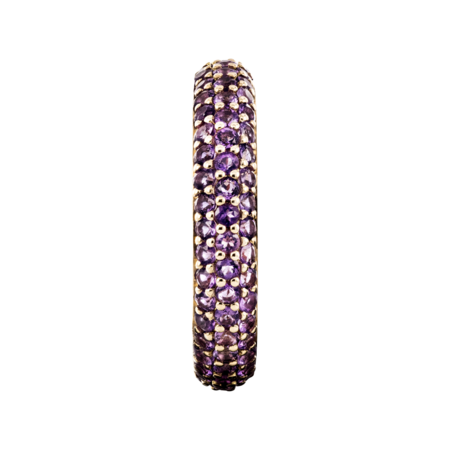 Ring Couleur Violet in Yellow Gold