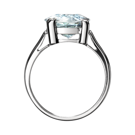 Rocks Antique Cut Ring in White Gold