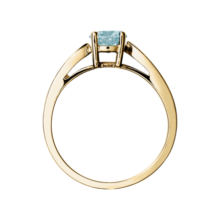 Vancouver Aquamarine Blue in Yellow Gold