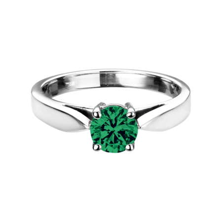 Vancouver Emerald green in White Gold