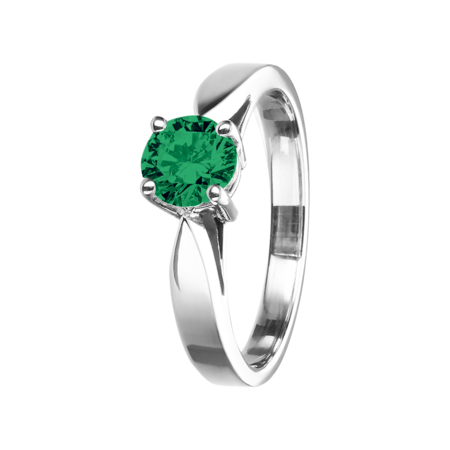 Vancouver Emerald green in White Gold