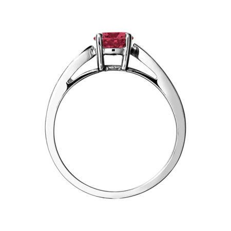 Vancouver Ruby red in White Gold