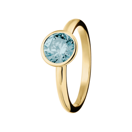 Vienna Aquamarine Blue in Yellow Gold