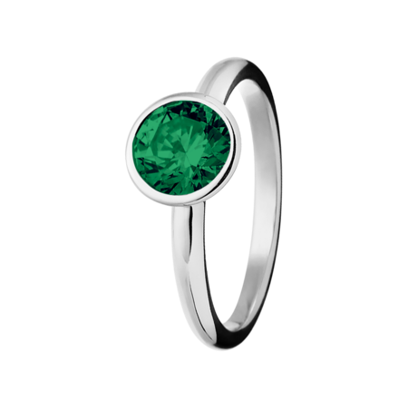 Vienna Emerald green in Platinum