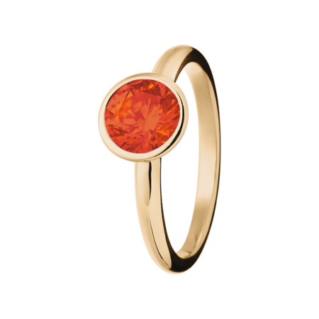 Vienna Fire Opal orange in Rose Gold