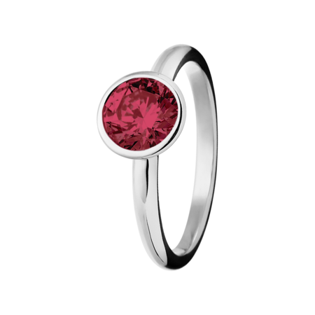 Vienna Ruby red in White Gold