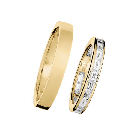 Wedding Rings with Eternity Ring Nice in Yellow Gold