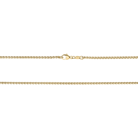 Wheat Chain Necklace in Yellow Gold