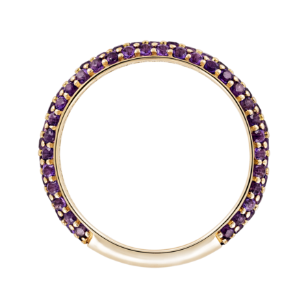 Bague Couleur Violet in Or jaune